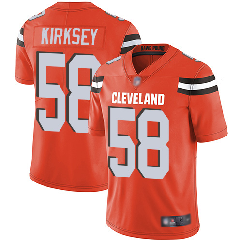 Cleveland Browns Christian Kirksey Men Orange Limited Jersey #58 NFL Football Alternate Vapor Untouchable->cleveland browns->NFL Jersey